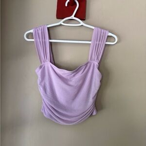 Lavender Sleeveless Crop Top S